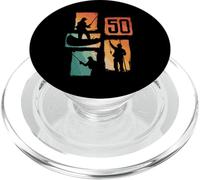 50e Anniversaire pêche 50 Ans pêcheur pêcheur Poisson pêcheur PopSockets PopGrip pour MagSafe