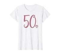50e Anniversaire, pour Femme, Cinquante Chiffre 50 Ans Mignon T-Shirt