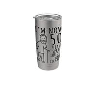 50e anniversaire pour lui/hommes | I'm Now 50 Years Old | 50 BDay Gobelet isotherme en acier inoxydable double paroi