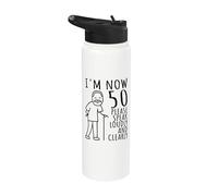 50e anniversaire pour lui/hommes | I'm Now 50 Years Old | 50 BDay Stainless Steel Insulated Water Bottle