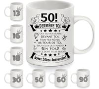 50e Anniversaire Tasses Pour 50 Ans Femmes Hommes Tasse À Café Derrière Toi Tous Tes Souvenirs Pour Maman Papa Tante Oncle S?ur Grand-Mère Femme Amis Cadeau D'inspiration Pour L'anniversaire(50-A)