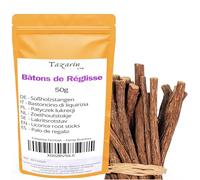50g Bâton de réglisse - Glycyrrhiza glabra - Reglisse Baton | bâton de reglisse bois à macher - Arôme & Goût Intense - 100% Naturel, Pur et Sans Additifs - TazarinLtd
