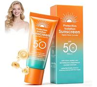 50g Crème Solaire Visage SPF 50+, 6-en-1 Sun Fluid Haute Protection - Hydratant, Matte, Non Gras - Haute Protection Visage et Corps- Solaire Protect, Convient à la plupart des carnations