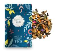 50g de Thé Blanc Fruité - Généreuse Dame Nature - COMPTOIR FRANÇAIS DU THÉ | Arômes naturels d'abricot, figue et mandarine - Thé en vrac, sachet zip refermable - Fabriqué en France