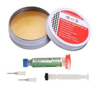 50g Pâte à Souder + 20g seringue pâte à souder,Flux Pâte à Braser,Outil de Réparation de Soudage Mécanicien,No-clean Colophane flux pour soudage,avec 2 outils de dosage et tiges de poussée
