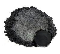 50g Poudre Mica Pigments Résine Époxy Colorant Métalliqu,pour Epoxy Resin Fabrication de Savon Art de Résine Peinture Nail Art Slime Bougie Cosmétiques (Noir)