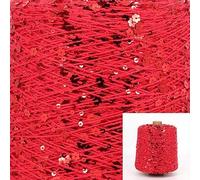 50G/skeins Cotton Sequins Yarn 6mm+3mm Sequins Hand Knitting Yarn Thread Luxury Glitter Soft Rope DIY Material
