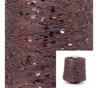 50G/skeins Cotton Sequins Yarn 6mm+3mm Sequins Hand Knitting Yarn Thread Luxury Glitter Soft Rope DIY Material