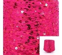 50G/skeins Cotton Sequins Yarn 6mm+3mm Sequins Hand Knitting Yarn Thread Luxury Glitter Soft Rope DIY Material