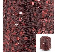 50G/skeins Cotton Sequins Yarn 6mm+3mm Sequins Hand Knitting Yarn Thread Luxury Glitter Soft Rope DIY Material