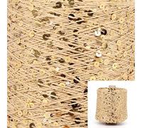 50G/skeins Cotton Sequins Yarn 6mm+3mm Sequins Hand Knitting Yarn Thread Luxury Glitter Soft Rope DIY Material