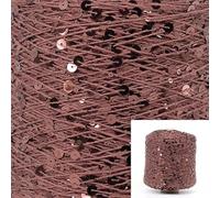 50G/skeins Cotton Sequins Yarn 6mm+3mm Sequins Hand Knitting Yarn Thread Luxury Glitter Soft Rope DIY Material