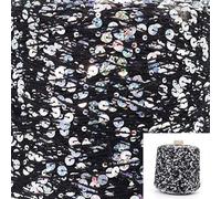50G/skeins Cotton Sequins Yarn 6mm+3mm Sequins Hand Knitting Yarn Thread Luxury Glitter Soft Rope DIY Material