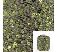 50G/skeins Cotton Sequins Yarn 6mm+3mm Sequins Hand Knitting Yarn Thread Luxury Glitter Soft Rope DIY Material