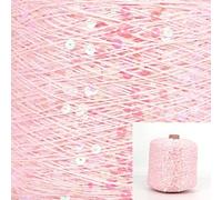 50G/skeins Cotton Sequins Yarn 6mm+3mm Sequins Hand Knitting Yarn Thread Luxury Glitter Soft Rope DIY Material