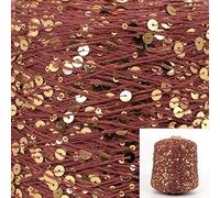 50G/skeins Cotton Sequins Yarn 6mm+3mm Sequins Hand Knitting Yarn Thread Luxury Glitter Soft Rope DIY Material