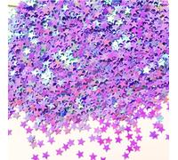 50g Stern Konfetti Gold, Streudeko Gold Stern Confetti, Streusterne Goldene Sterne, Glitzersterne Für Party Hochzeit Weihnachten Konfetti, Sterne Deko Weihnachten (Pourpre)