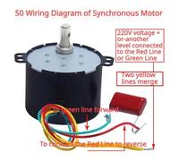 50KTYZ AC electronic starter permanent magnet synchronous electronic starter AC 220V speed reducer motors controllable and negative inversion 6W CZAOINCU(30rpm)