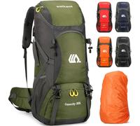 50l Hiking Backpack With Rain Cover Waterproof Lightweight Camping Daypack Walking Rucksack Outdoor Sports Trekking Climbing Skiing Travel Bag