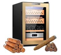 50L Humidor électrique supérieur de table en bois de cèdre 200 pièces/8 bouteilles