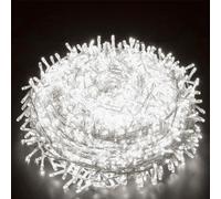 50M 500LEDs, 8 modes d'éclairage, IP44 étanche LED Noël Guirlande lumineuse, lumière de bande de jardin, lumière de décoration intérieure, éclairage de fête, blanc