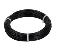 50M Câble Métallique, Câble Acier Inoxydable 304 PVC Enduit 2mm, Corde à Linge Inox 7x7 Extra Fort, Cable en Acier pour Rideaux, Fil de Suspension Cadre Photos Miroir Jardin Bricolage Extérieur (Noir)