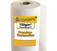 50m² de non-tissé de jardin Non-tissé contre les mauvaises herbes Film de paillage 150g/m² blanc 2m de large