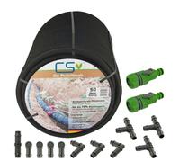 50m de tuyau perlé CS Startup avec le kit d'accessoires d'entrée de gamme Z2.00 pour un - arrosage facile du jardin/arrosage des plateaux/arrosage des fleurs