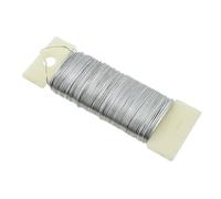 50m Fil de Fer Souple Loisir Creatif Ø0.35mm Bobine de Fil de Fer Argent Fils à Crocheter pour Bijoux pour DIY Fabrication de Bijoux Bouquet Fleurs Enroulement Couronne Noël Décoration
