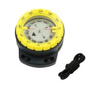 50M Underwater Diving Compass Luminous Dive Wrist Compass Navigation Tool with Elastic Rope for Diving Camping and Other Outdoor Activity (Yellow)