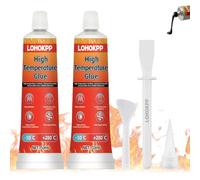 50ml*2 Silicone Haute Temperature, Adhésif Résistant à la Chaleur | Colle Haute Temperature Four, Colle Refractaire,Convient pour le Scellement à Haute Température,pour Four à Micro-Ondes, Four