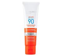 50ml Creme solaire avec protection 90+, UVA et UVB, Crème solaire résistante à l’eau, ecran solaire hydratant visage & corps imperméable sans parfum