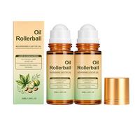 50ml d'Huile de Ricin Bio au Rouleau Quartz Rose,Roll-On à l'Huile de Ricin Bio,Roller Huile de Castor,Nourrir la Peau en Douceur,Huile Naturelle Pressée à Froid,Pour Tous Types de Peaux (2, pièce)