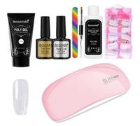 50ML USB Nail Lamp Poly Gel Faux Ongles Liquide Double Extrémité Poussoir À Ongles Ensemble - Multicolore Multicolore G