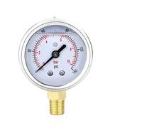 50mm(2") Pressure Gauge Glycerin 0...1...400bar/psi brass Threaded Connection Water Gas Fuel Manometers(NPT 1-4 With oil,0-1bar)