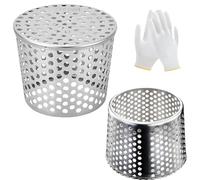 50mm-200mm Crapaudine de Gouttière en Acier Inoxydable Filtre Gouttiere en Durable Filtre Anti-Blocage Facile À Installer pour Évier de Cuisine et Salle de Bain(100mm/4in)