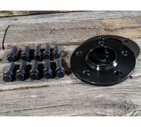 50mm 2x25mm Élargissement des Voies SCC pour Audi avec Vis Spurplatte Noir