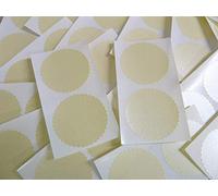50mm dentelé bord, ivoire, certificat GAUFRE Sceau d'entreprise étiquettes, autocollants pour gaufrage, prix & récompenses