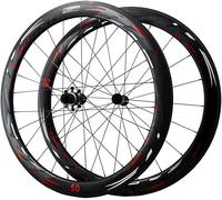 50MM,Ensemble De Roues De Vélo De Route 700C en Fibre De Carbone À Jante À Boyau pour Frein V, Roues De Course 40/50MM, Largeur 25MM pour 7-12 Vitesses Uniquement 1830G Mat