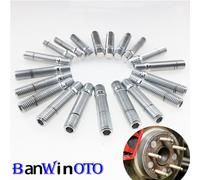 50mm M12x1.5-M12x1.5 Kit D'adaptation À Vis Pour Boulons De Roue Étendus, 20 Pièces/Ensemble (M12x1.25,M12x1.5, M14 X 1.25, M14 X 1.5), Haute Qualité