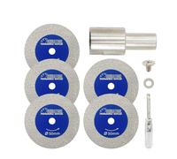 50mm Mini Glass Disc With M14 Flange And Screwdriver,Ultra Thin 1mm Diamond Disc For Glass,Jade,Crystal,Ceramics Etc,Pack Of 5