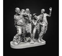 50mm Sci-Fi Zombie Warrior Soldier Maquette en résine non peinte non assemblée // U8c4z1