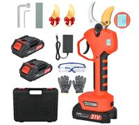 50mm Sécateur électrique sans Fil, Ciseaux Élagage Électriques Professionnel avec Écran, SK5 Lame, avec 2 x 2.0Ah Batteries, Cisailles Élagage pour pour Jardinage, Vigne, Arbre fruitier