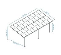 50NRTH GmbH Westmann Abri de terrasse Bruce 617 300 x 617 x 270 cm noir Quantité:1