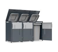 50NRTH GmbH Westmann Abri pour conteneurs Tonus 3 3 x 240L Anthracite 80 x 198 x 116 cm Quantité:1