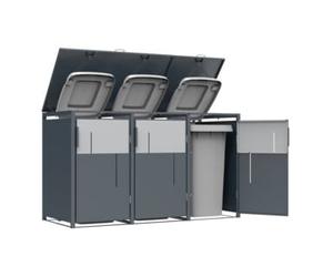 50NRTH GmbH Westmann Abri pour conteneurs Tonus 3 3 x 240L Anthracite 80 x 198 x 116 cm Quantité:1
