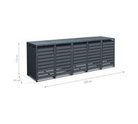 50NRTH GmbH Westmann Bac à ordures Kubus 5x 240 L 80 × 332 × 116 cm Quantité:1