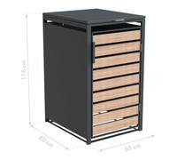 50NRTH GmbH Westmann Bac à ordures Lacina 1x 240 L 80 × 68 × 116 cm Quantité:1