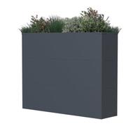 50NRTH GmbH Westmann Bac à plantes en métal Talus XL 100 x 25 x 77 cm Anthracite Quantité:1