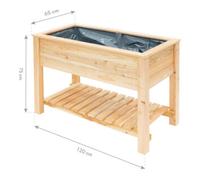 50NRTH GmbH Westmann Bac de jardin surélevé Emily 120 x 65 x 75 cm avec étagère Quantité:1
